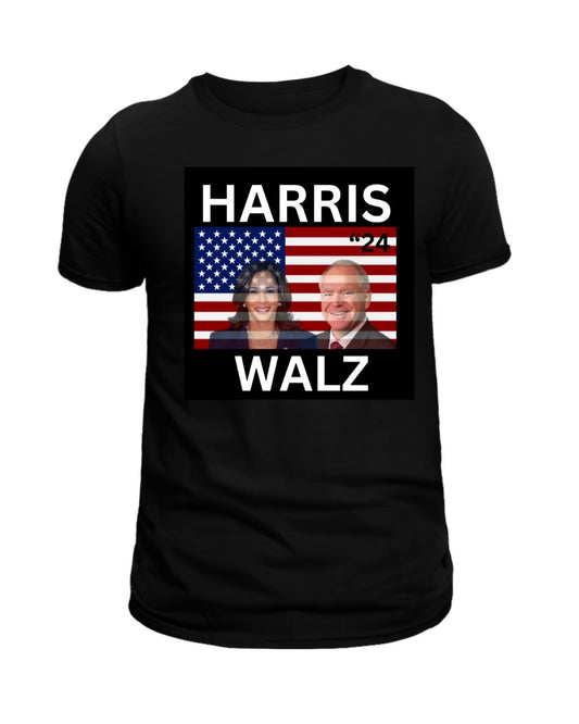 Harris Walz Dynamic Duo American T-shirt