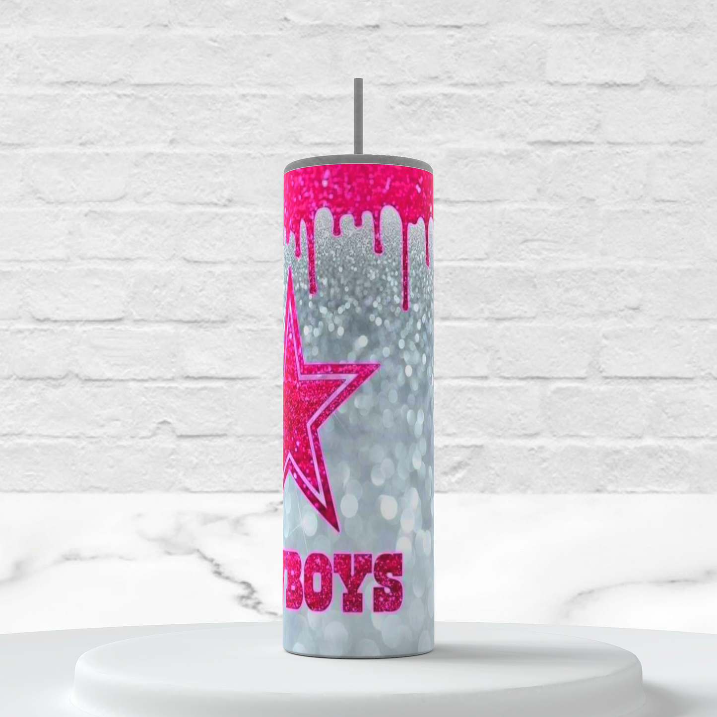 Pink Drip Cowboys Tumbler