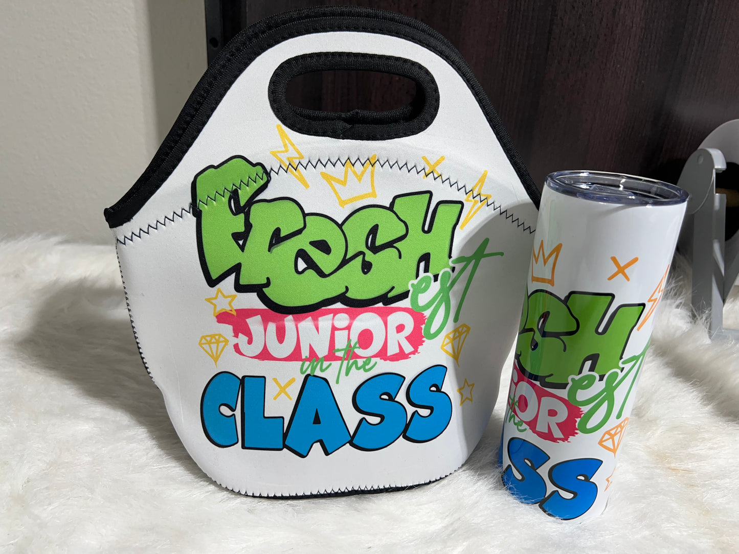 Freshest Junior in the Class Tumbler and Lunch bag Set