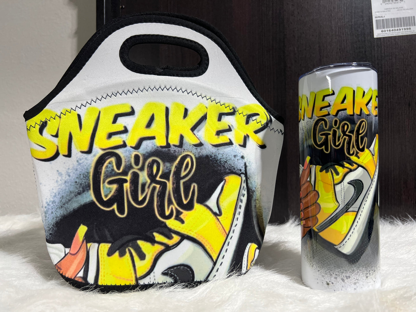 Sneaker Girl Tumbler and Lunch bag Set