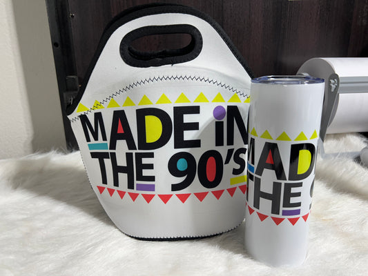 Made in the 90s Tumbler and Lunch bag Set