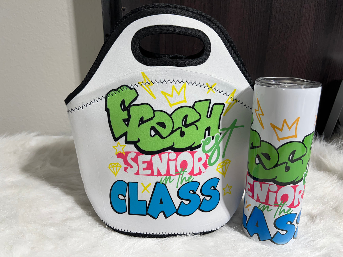 Freshest Senior in the Class Tumbler and Lunch bag Set