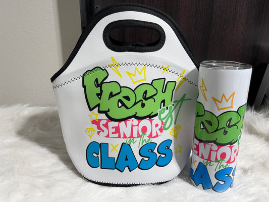 Freshest Senior in the Class Tumbler and Lunch bag Set